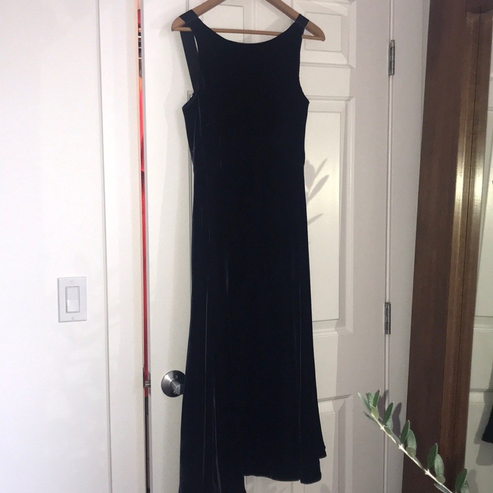 Navy Velvet Midi Dress. by J Crew Collection
